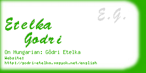 etelka godri business card
